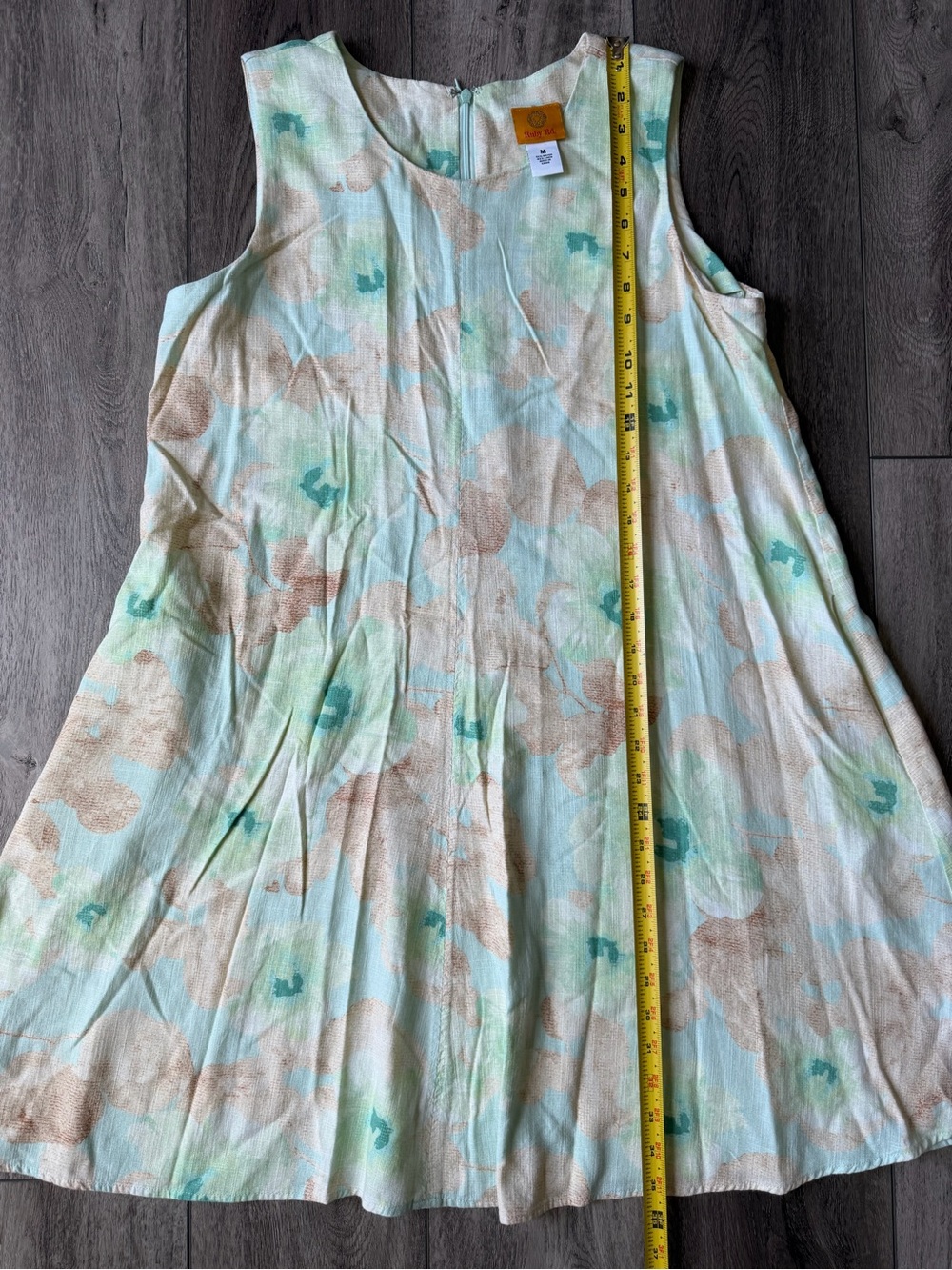 Ruby Rd. Sleeveless Coastal Linen Dress with Pockets- Perfect for Vacation! - Picture 3 of 8